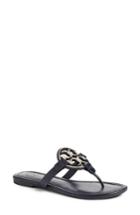Women's Tory Burch Metal Miller Flip Flop M - Blue