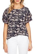 Women's Cece Tiered Sleeve Floral Top - Coral
