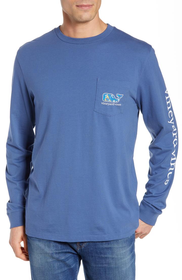 Men's Vineyard Vines Camo Tuna Pocket T-shirt - Blue