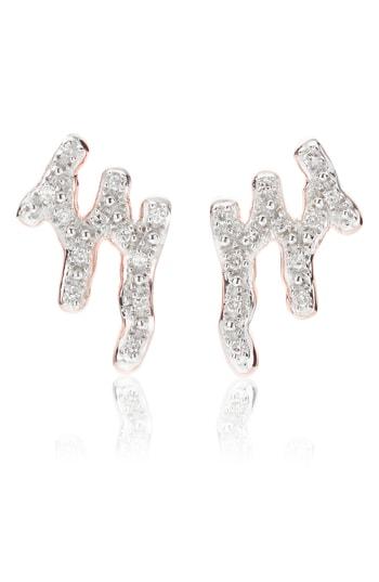 Women's Monica Vinader Riva Waterfall Diamond Stud Earrings