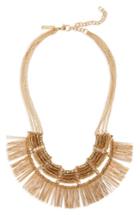 Women's Topshop Beaded Fringe Collar Necklace