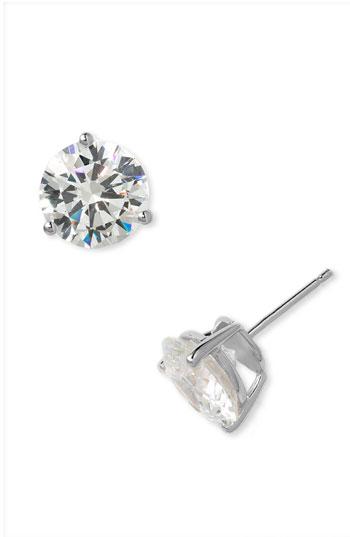 Women's Nordstrom Precious Metal Plated 8ct Tw Cubic Zirconia Earrings