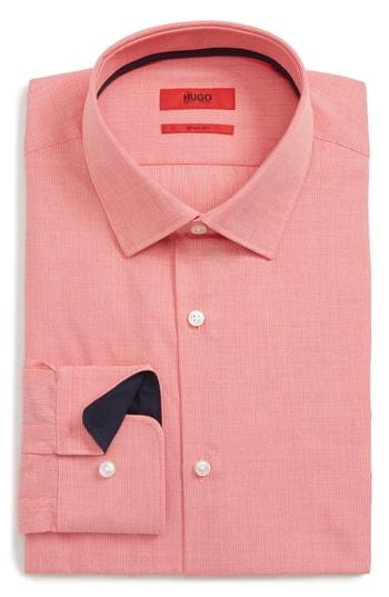 Men's Hugo Michael Sharp Fit Solid Dress Shirt .5l - Red