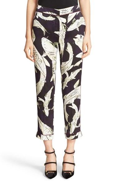 Women's Erdem Giulia Koi Print Silk Pajama Pants