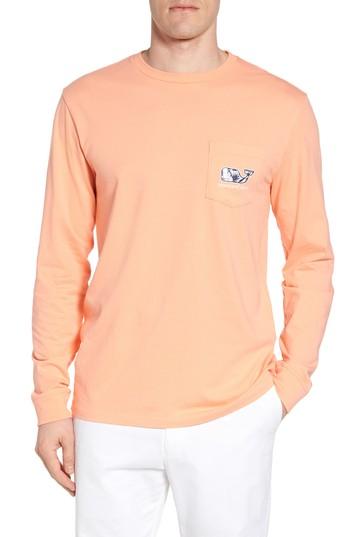 Men's Vineyard Vines Whaleline Graphic Long Sleeve T-shirt - Orange