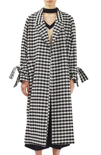 Women's Topshop Boutique Gingham Duster Coat