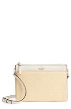 Kate Spade New York Cameron Street - Clarise Straw & Leather Shoulder Bag -
