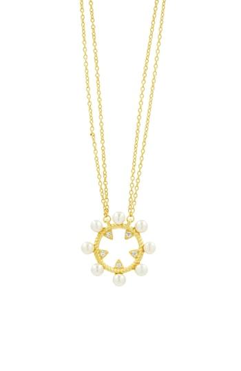 Women's Freida Rothman Textured Pearl Pendant Necklace