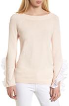Women's Chelsea28 Ruffle Sleeve Sweater, Size - Pink