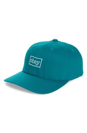 Men's Obey Outline Snapback Cap - Blue