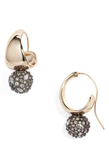 Women's Alexis Bittar Pave Crystal Hoop Earrings