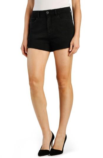Women's Paige 'margot' High Rise Cutoff Denim Shorts - Black