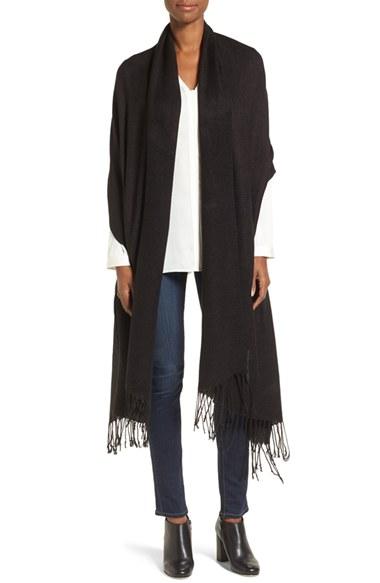 Women's Nordstrom Fringe Textured Wrap