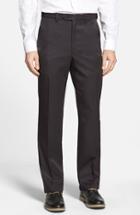 Men's Berle Self Sizer Waist Flat Front Trousers X 34 - Black