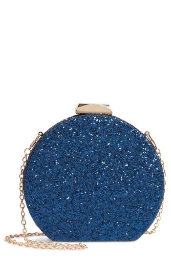 Natasha Glitter Clutch - Blue