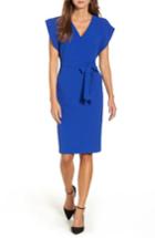 Women's Eliza J Ruffle Sleeve Sheath Dress - Blue