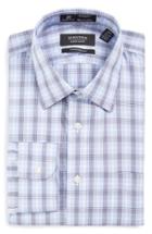 Men's Nordstrom Men's Shop Smartcare(tm) Traditional Fit Plaid Dress Shirt .5 35 - Blue