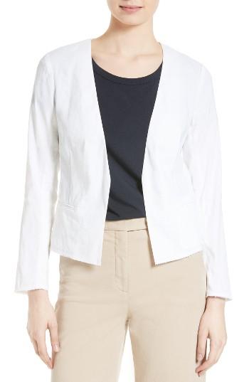 Women's Theory Benefield Linen Blend Jacket - White