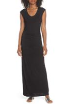 Women's Fraiche By J Ruched Jersey Maxi Dress - Black