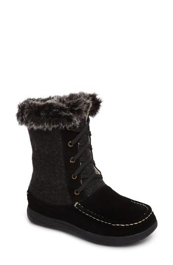 Women's Woolrich Doe Creek Ii Faux Fur Trim Boot M - Black