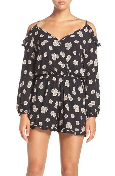 Women's Fraiche By J Floral Print Romper