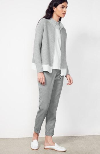 Women's Fabiana Filippi Bicolor Beaded Cardigan Us / 38 It - Grey