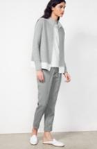 Women's Fabiana Filippi Bicolor Beaded Cardigan Us / 38 It - Grey