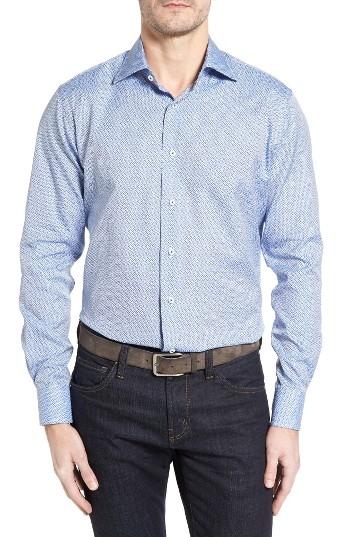 Men's Robert Talbott Estate Tailored Fit Sport Shirt - Blue