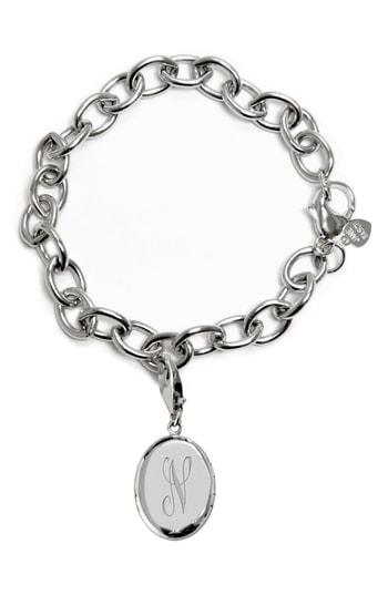 Women's Jane Basch Initial Locket Chain Link Bracelet