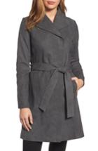 Women's Elie Tahari Jacqueline Belted Leather Trench Coat