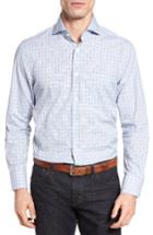 Men's John W. Nordstrom Regular Fit Plaid Sport Shirt - Brown