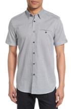 Men's Ted Baker London Silamor Slim Fit Geo Print Sport Shirt (m) - Blue