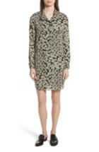 Women's Equipment Freda Floral Print Silk Shirtdress - Black