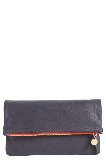 Clare V. Leather Foldover Clutch -
