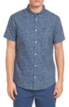 Men's Rvca That'll Do Floral Woven Shirt - Blue