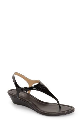 Women's Michael Michael Kors 'ramona' Wedge Sandal .5 M - Black