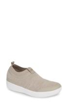 Women's Fitflop Uberknit Slip-on Sneaker .5 M - Beige