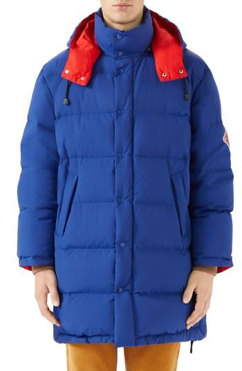 Men's Gucci Matte Down Jacket Eu - Blue
