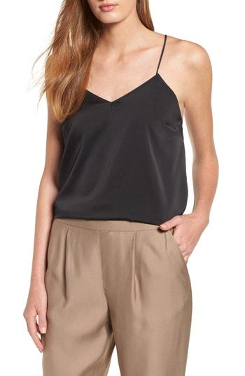 Women's Halogen Strappy Tie Back Camisole - Black