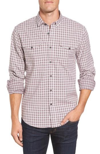 Men's Coastaoro Dias Regular Fit Check Print Sport Shirt - Red