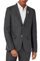 Men's Topman Skinny Fit Linen Suit Jacket