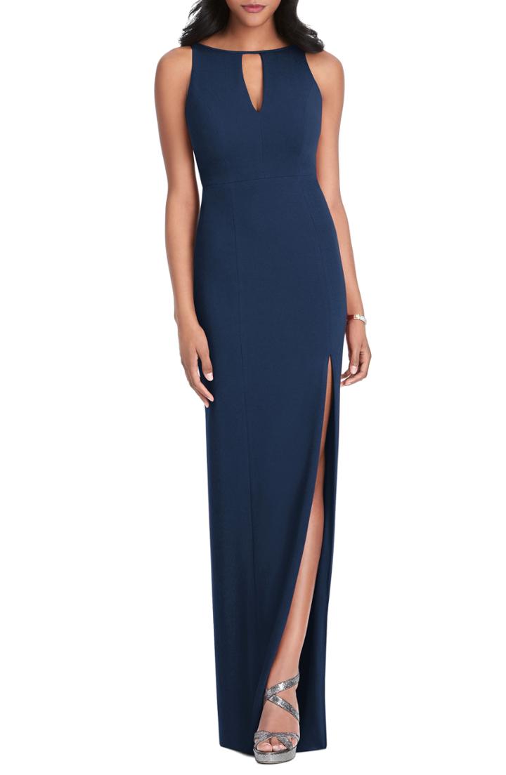 Women's After Six Stretch Crepe Gown - Blue