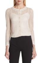 Women's Theory Tamvi M New Harbor Crop Cardigan, Size - Ivory