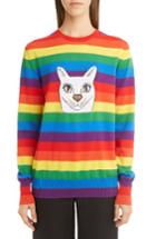 Women's Loewe Cat Rainbow Stripe Wool Blend Sweater