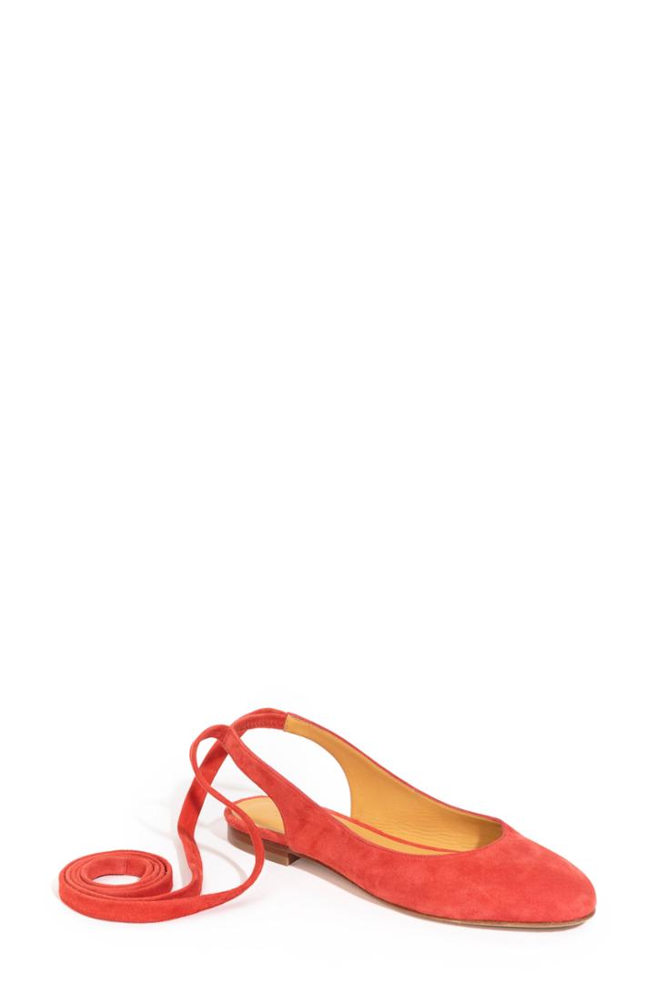 Women's Sezane Nina Ballerina Ankle Wrap Flat