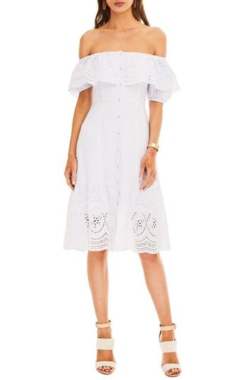 Women's Astr Alyssa Off The Shoulder Dress - Blue