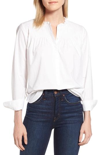 Women's J.crew Ruffle Popover Shirt - White