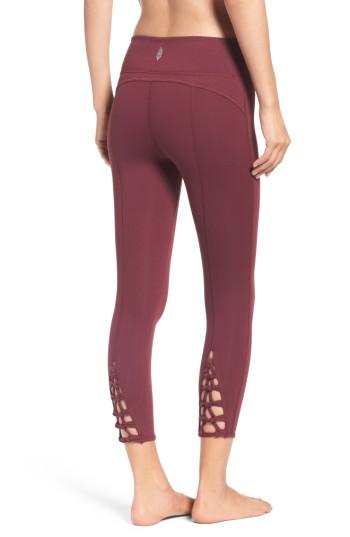 Women's Free People Fp Movement Kali Crop Leggings - Burgundy