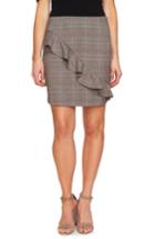 Women's Cece Glen Plaid Miniskirt - Brown