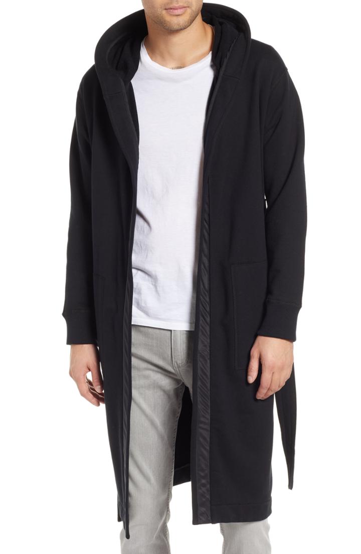 Men's Reigning Champ Fight Night Hooded Robe - Black